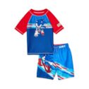 Sonic the Hedgehog Boys Short Sleeve Rash Guard and Trunks Swim Set, 2-Piece, Sizes 4-7