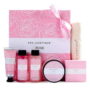Spa Bath Gift Sets for Women, Rose Scent Gifts Box - Body Care Holiday Valentines Gifts for Her