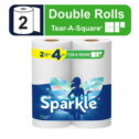 Sparkle Tear-a-Square Paper Towels, 2 Double Rolls