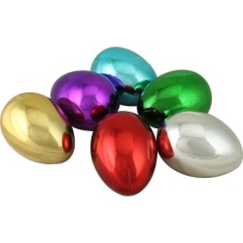 Springtime Metallic Medium Size Easter Egg Decorations, 6 pk