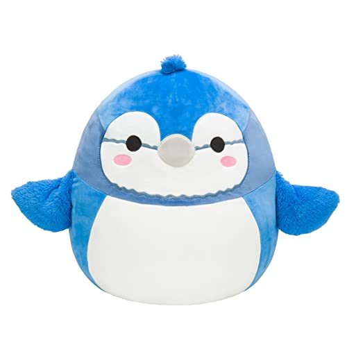 Squishmallows 14-Inch Blue Jay - Add Babs to Your Squad, Ultrasoft Stuffed Animal Large Plush Toy, Official Kellytoy Plush