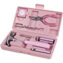 Stalwart - 75-HT2007 Household Hand Tools, Pink Tool Set - 9 Piece by , Set Includes – Hammer, Screwdriver Set,...