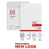 Staples® Wide Ruled Filler Paper, 8″ x 10.5″, White, 120 Sheets/Pack (ST37426D) on Sale At Staples