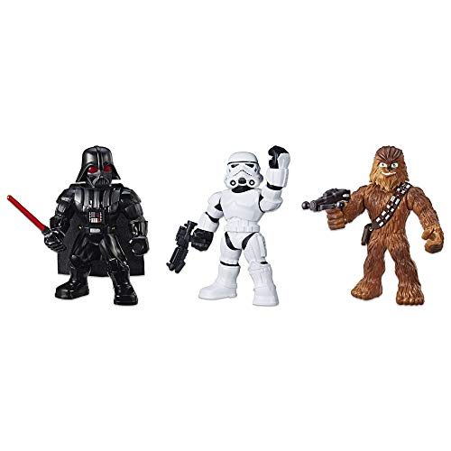 Star Wars Galactic Heroes Mega Mighties 3-Pack -- Stormtrooper, Darth Vader, and Chewbacca 10-Inch Action Figures, Kids Ages 3 and...