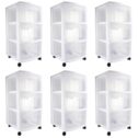 Sterilite 28308002 Home 3 Drawer Wide Wheeled Storage Container (Set of 6)