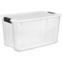 Sterilite 70 Quart Ultra Latch Storage Box with Lid & See-Through Base (20 Pack)