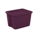 Sterilite 18 Gallon Tote Box Plastic, Purple