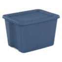Sterilite 18 Gallon Tote Box Plastic, Shallow Blue
