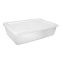 Sterilite 28 Qt. Storage Box Plastic Adult, White