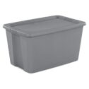 Sterilite 30 Gallon Storage Bin with lid, Plastic Storage Container, Gray, Pack of 1