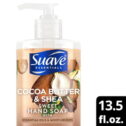 Suave Essentials Liquid Hand Soap, Cocoa Butter & Shea Butter with Essential Oils & Moisturizers, 13.5 fl oz