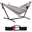 SUGIFT 2-Person Hammock with Space Saving Steel Stand Garden Yard Outdoor 450lb Capacity Double Hammocks and Portable Carrying Bag ,...