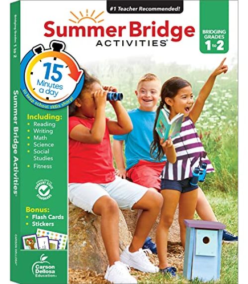 Summer Bridge Activities 1-2 Workbooks, Ages 6-7, Math, Reading Comprehension, Writing, Science, Social Studies, Summer Learning 2nd Grade Workbooks With...