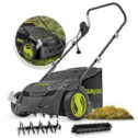 Sun Joe Electric 12.6-inch Lawn Dethatcher + Scarifier W/ Collection Bag, 12-Amp