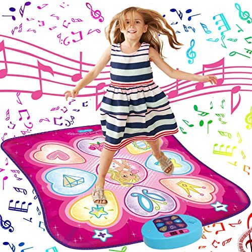SUNLIN Dance Mat - Dance Mixer Rhythm Step Play Mat - Dance Game Toy Gift for Kids Girls Boys -...