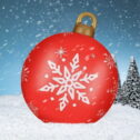 sunvit Christmas Lights 2023- 60cm Outdoor Christmas inflatable Decorated Ball Giant Christmas inflatable Ball Christmas Tree Decorations