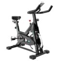 SUNYUAN Indoor Fitness Bicycle, Exercise Bike Cycling Stationary Bike Workout Equipment with Mobile Phone Holder and LED Display for Home...