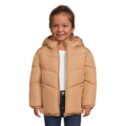 Swiss Tech Baby and Toddler Girls’ Puffer Jacket with Hood, Sizes 12M-5T