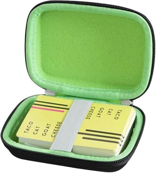 Adada Travel Case For Taco Cat Goat Cheese Pizza - Not Including Cards (Black+Green)