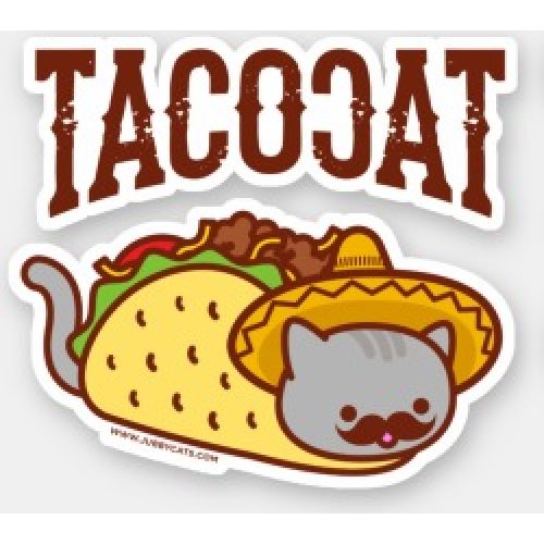 Taco Cat Sticker - 