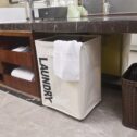 Taykoo 22-Inches Rolling Slim Laundry Hamper on Wheels Clothes Basket Tall Thin Dirty Clothes Bin Storage Basket Organizer Sorter Bedroom...