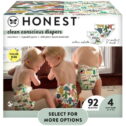 The Honest Company, Clean Conscious Disposable Baby Diapers, Barnyard & Cactus Prints, Size 4, 92 Count (Select for More Options)
