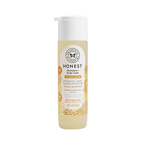 The Honest Company Perfectly Gentle Sweet Orange Vanilla Shampoo + Body Wash, Tear-Free Baby Shampoo with Naturally Derived Ingredients, Sulfate-...