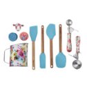 The Pioneer Woman 10-Piece Kitchen Baking Prep Set, Teal/Floral