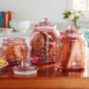 The Pioneer Woman Cassie Glass Canister 3 Pc Set, Rose