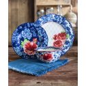 The Pioneer Woman Heritage Floral 12-Piece Stoneware Dinnerware Set