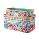 The Pioneer Woman Sweet Romance Collapsible 2-Piece Basket Set