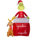 The Grinch & Max Chimney Airblown Inflatable