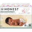 The Honest Company Clean Conscious Diapers , Plant-Based, Sustainable , Rose Blossom Tutu Cute , Club Box, Size Newborn, 76...