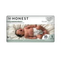 The Honest Company, Clean Conscious Disposable Baby Diapers, Pandas Print, Size 1, 35 Count (Select for More Options)