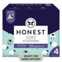 The Honest Company Overnight Baby Diapers, Sleepy Sheep, Size 4, 54 ct