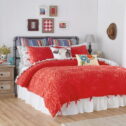 THE PIONEER WOMAN 2W8291D3CC Country Chenille Duvet Set, Full/Queen Coral