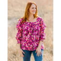 The Pioneer Woman Square Neck Top with Long Sleeves, Women's