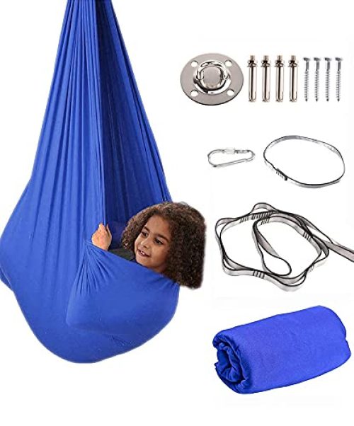 Therapy Swing for Kids with Special Needs (Hardware Included) Snuggle Swing Cuddle Hammock Indoor Adjustable Aerial Yoga for Children with...