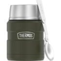 Thermos Stainless King Food Jar with Folding Spoon, Army Green, 16oz