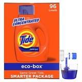 Tide Laundry Detergent Liquid Soap Eco-Box, Ultra Concentrated High Efficiency (HE), Original Scent, 96 Loads ON SALE!