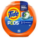 Tide PODS Liquid Laundry Detergent, Original Scent, HE Compatible, 42 Count