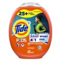 Tide PODS Liquid Laundry Detergent Soap Pacs, 4-n-1 with Febreze, HE Compatible, 85 Count, Fights even week old Odors, Sport...