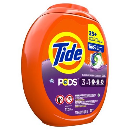 Tide PODS Liquid Laundry Detergent pacs, Spring Meadow Scent, 112 count