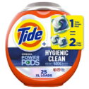 Tide Hygienic Clean Heavy 10X Duty Power Pods Laundry Detergent Pacs, Original, 25 Count, For Visible And Invisible Dirt