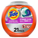 Tide Hygienic Clean Power Pods Spring Meadow, 21 Ct Laundry Detergent Pacs