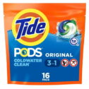 Tide PODS Liquid Laundry Detergent, Original Scent, HE Compatible, 16 Count
