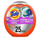 Tide Power Pods Laundry Detergent Pacs, Hygienic Clean, Spring Meadow, 25 ct