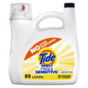 Tide Simply Liquid Laundry Detergent, Free & Sensitive, 128 fl oz, 89 Loads