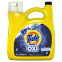 Tide Simply + Oxi Liquid Laundry Detergent, Refreshing Breeze, 107 Loads, 165 fl oz