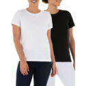Time and Tru Women's Short Sleeve Crewneck Tee, 2-Pack